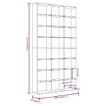 Armoire à CD Chêne fumé 102x23x177,5 cm Bois d'ingénierie – Image 4