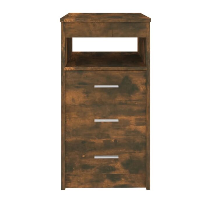 Armoire à tiroirs Chêne fumé 40x50x76 cm Bois d'ingénierie – Image 3