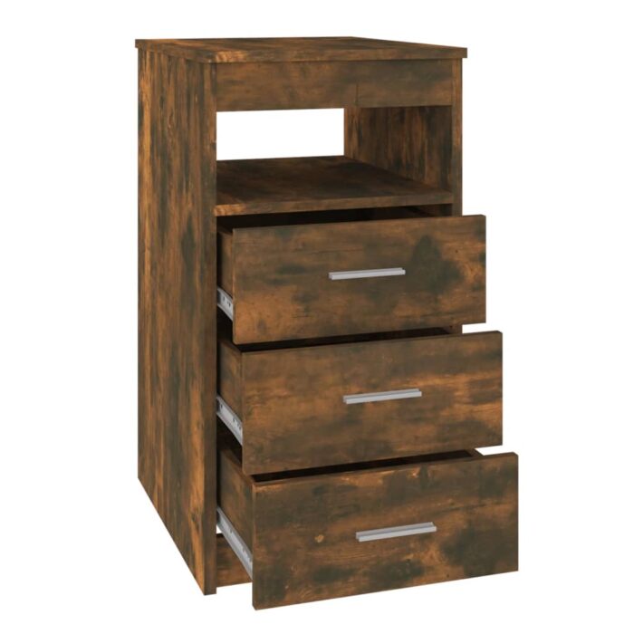Armoire à tiroirs Chêne fumé 40x50x76 cm Bois d'ingénierie – Image 4