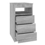 Armoire à tiroirs Sonoma gris 40x50x76 cm Bois d'ingénierie – Image 4