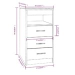 Armoire à tiroirs Sonoma gris 40x50x76 cm Bois d'ingénierie – Image 6