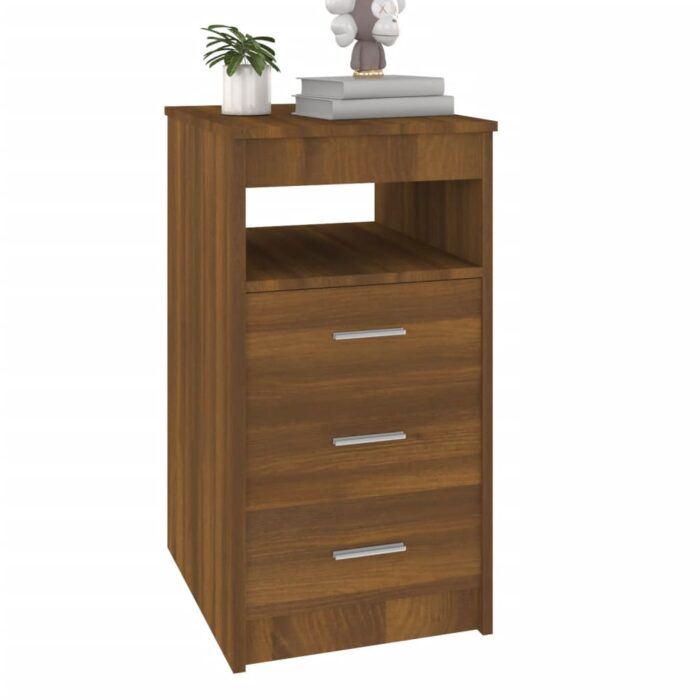 Armoire à tiroirs Chêne marron 40x50x76 cm Bois d'ingénierie – Image 2