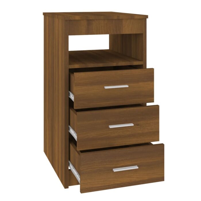 Armoire à tiroirs Chêne marron 40x50x76 cm Bois d'ingénierie – Image 3