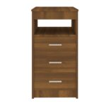 Armoire à tiroirs Chêne marron 40x50x76 cm Bois d'ingénierie – Image 4
