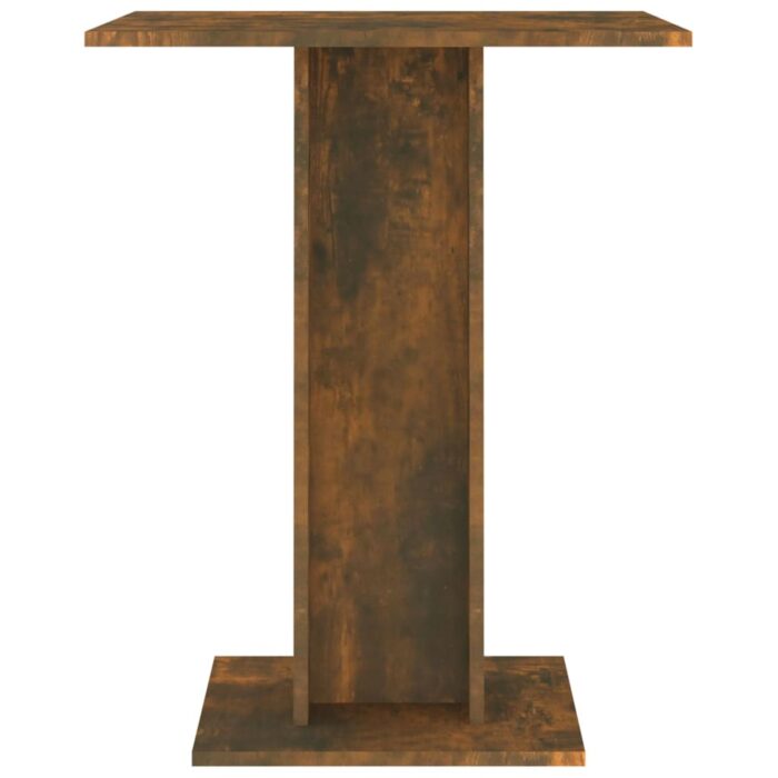 Table de bistro Chêne fumé 60x60x75 cm Bois d'ingénierie – Image 2