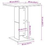 Table de bistro Chêne marron 60x60x75 cm Bois d'ingénierie – Image 6