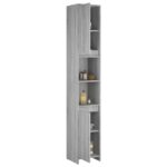 Armoire de bain Sonoma gris 30x30x183,5 cm Bois d'ingénierie – Image 2