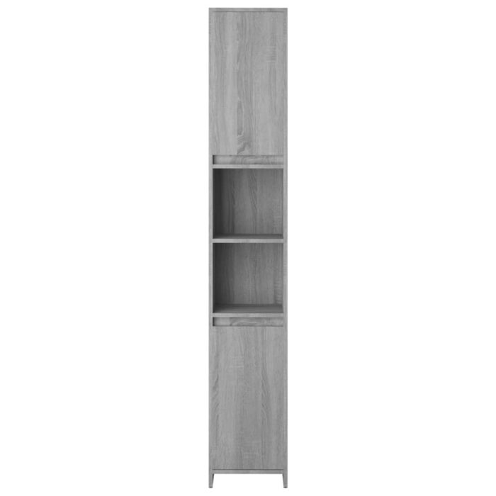 Armoire de bain Sonoma gris 30x30x183,5 cm Bois d'ingénierie – Image 4