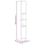 Armoire de bain Sonoma gris 30x30x183,5 cm Bois d'ingénierie – Image 6