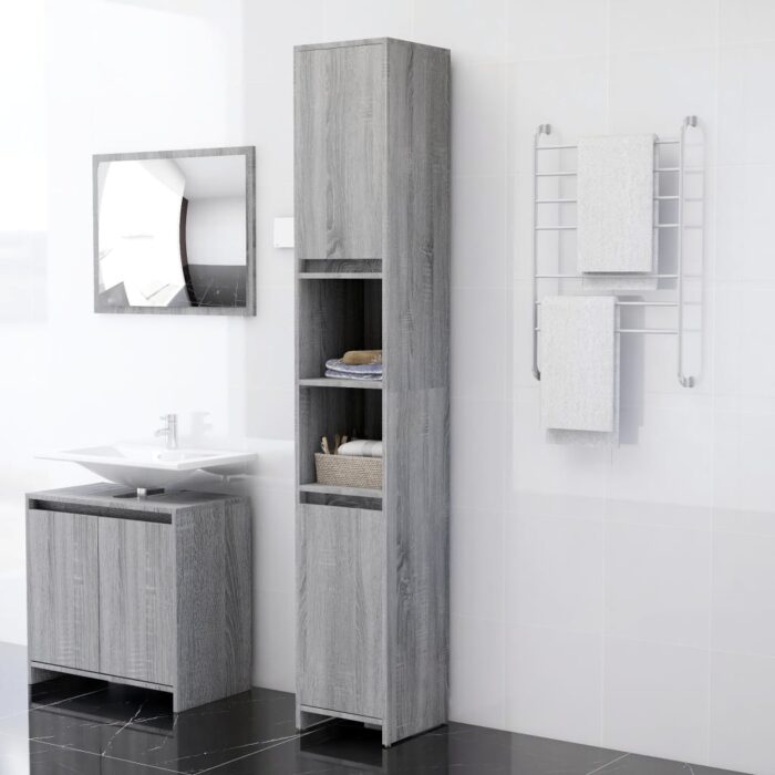 VXL8720286931745_m_en_hd_1.jpg Armoire de bain Sonoma gris 30x30x183,5 cm Bois d'ingénierie – Image 1