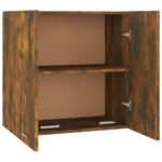 Armoire suspendue Chêne fumé 60x31x60 cm Bois d'ingénierie – Image 4