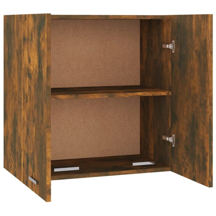 Armoire suspendue Chêne fumé 60x31x60 cm Bois d'ingénierie – Image 4