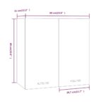 Armoire suspendue Sonoma gris 60x31x60 cm Bois d'ingénierie – Image 7