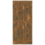 Armoire à livres Chêne fumé 82,5x30,5x185,5cm Bois d'ingénierie – Image 3
