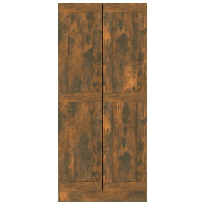 Armoire à livres Chêne fumé 82,5x30,5x185,5cm Bois d'ingénierie – Image 3