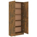 Armoire à livres Chêne fumé 82,5x30,5x185,5cm Bois d'ingénierie – Image 4