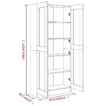 Armoire à livres Chêne fumé 82,5x30,5x185,5cm Bois d'ingénierie – Image 6