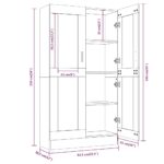 Armoire à vitrine Sonoma gris 82,5x30,5x150cm Bois d'ingénierie – Image 6