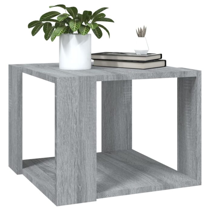 Table basse Sonoma gris 40x40x30 cm Bois d'ingénierie – Image 2