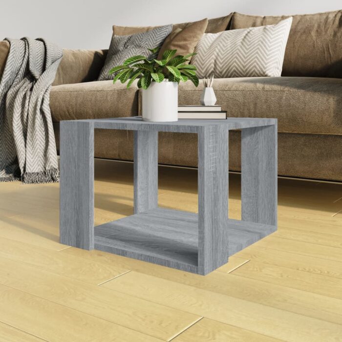 Table basse Sonoma gris 40x40x30 cm Bois d'ingénierie – Image 1