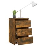 Tables de chevet 2pcs Chêne fumé 40x35x62,5cm Bois d'ingénierie – Image 5