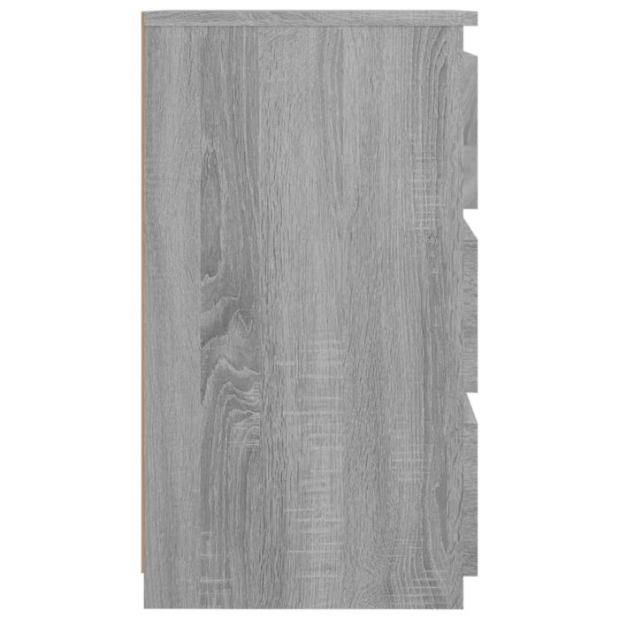 Table de chevet Sonoma gris 40x35x62,5 cm Bois d'ingénierie – Image 2