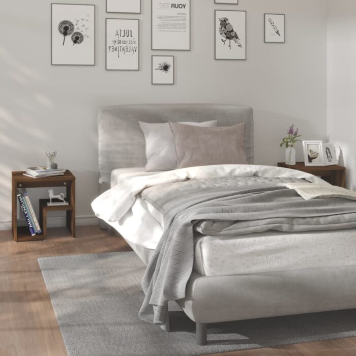 Tables de chevet 2 pcs Chêne marron 40x30x40 cm Bois ingénierie – Image 4