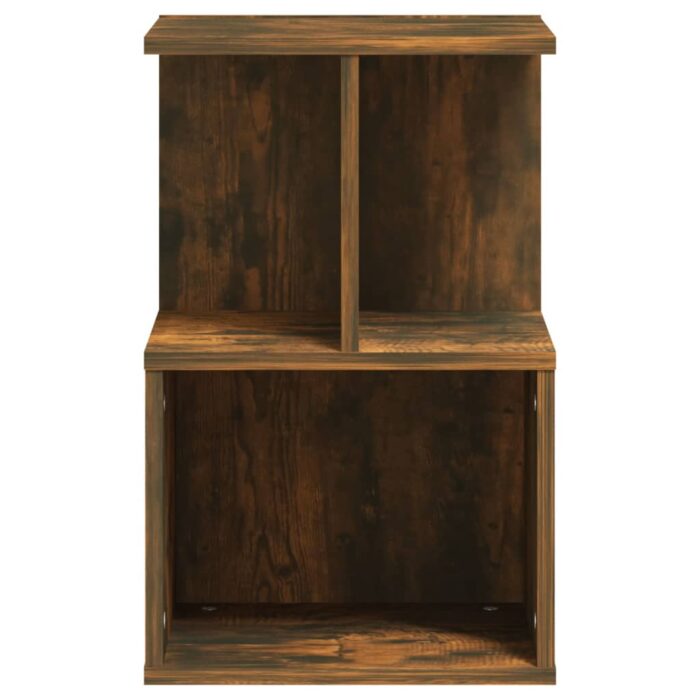 Table de chevet Chêne fumé 35x35x55 cm Bois d'ingénierie – Image 3