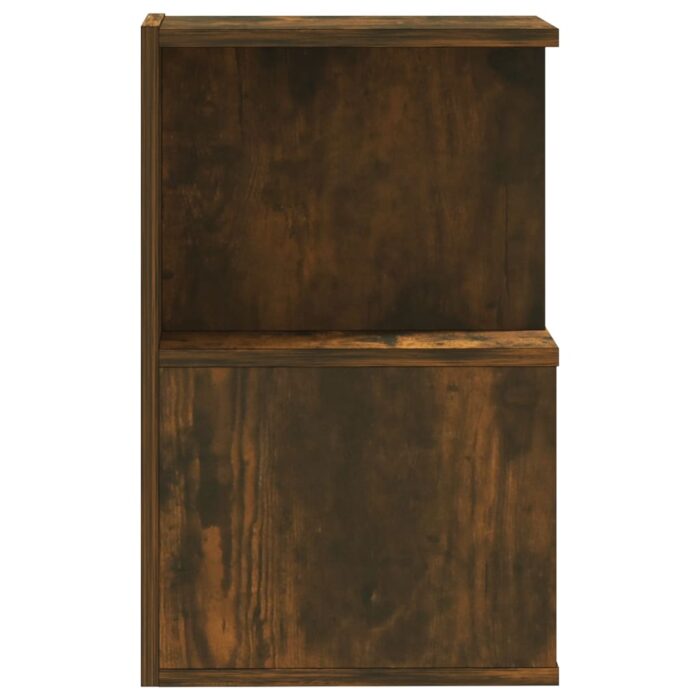 Table de chevet Chêne fumé 35x35x55 cm Bois d'ingénierie – Image 4