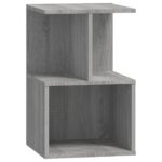Tables de chevet 2 pcs Sonoma gris 35x35x55 cm Bois ingénierie – Image 3
