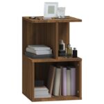 Tables de chevet 2pcs Chêne marron 35x35x55cm Bois d'ingénierie – Image 2