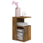 Table d'appoint Chêne fumé 36x30x56 cm Bois d'ingénierie – Image 3