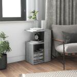 Table d'appoint Sonoma gris 36x30x56 cm Bois d'ingénierie