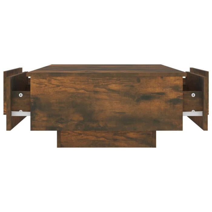 Table basse Chêne fumé 90x60x31 cm Bois d'ingénierie – Image 3