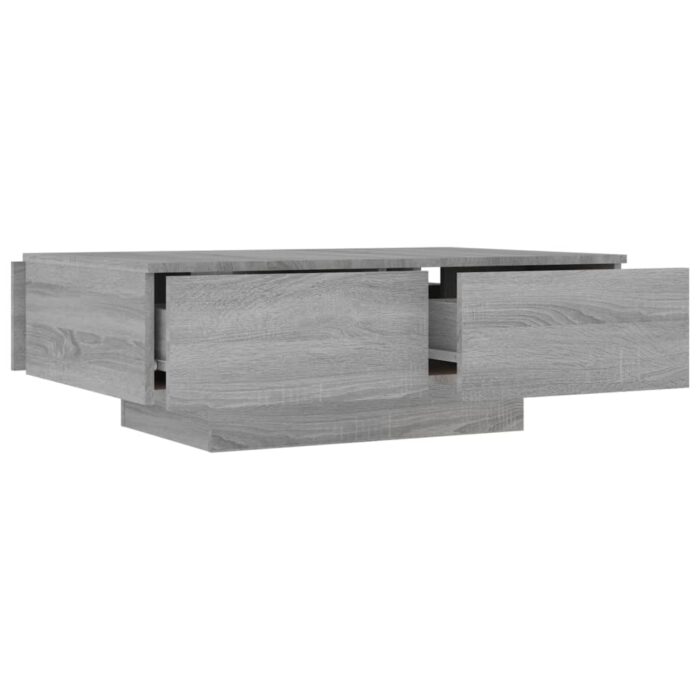 Table basse Sonoma gris 90x60x31 cm Bois d'ingénierie – Image 2