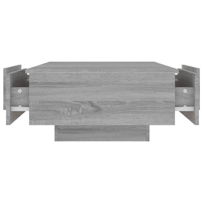 Table basse Sonoma gris 90x60x31 cm Bois d'ingénierie – Image 3