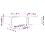 Table basse Sonoma gris 90x60x31 cm Bois d'ingénierie – Image 7