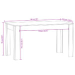 Table à manger chêne fumé 140x74,5x76 cm bois d'ingénierie – Image 5
