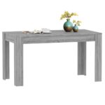 Table à dîner Sonoma gris 140x74,5x76 cm Bois d'ingénierie – Image 4