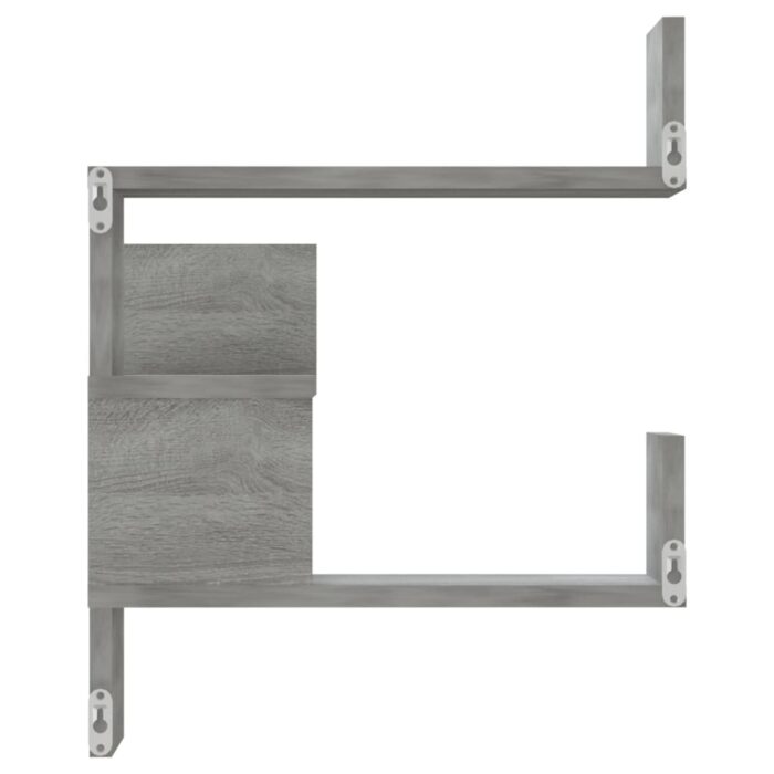 Étagère d'angle murale Sonoma gris 40x40x50cm Bois d'ingénierie – Image 2