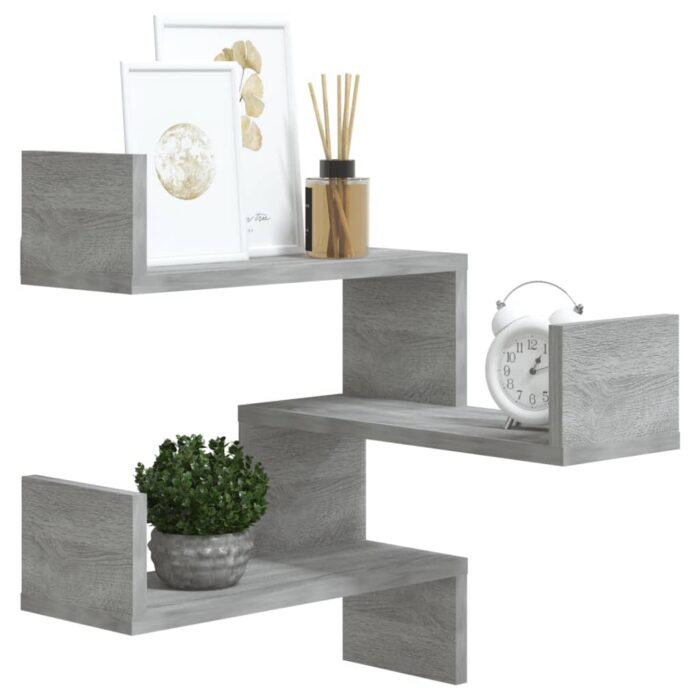 Étagère d'angle murale Sonoma gris 40x40x50cm Bois d'ingénierie – Image 4