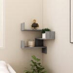 Étagère d'angle murale Sonoma gris 40x40x50cm Bois d'ingénierie – Image 5