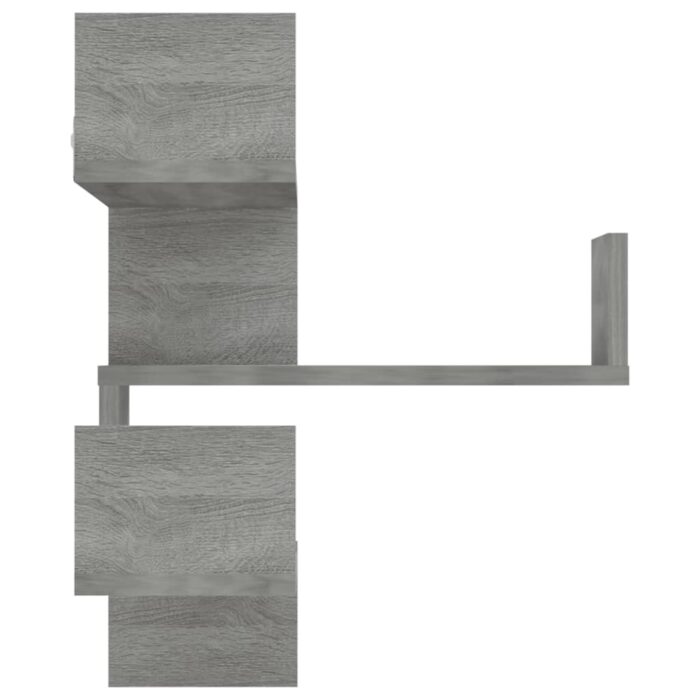 Étagères d'angle murales 2 pcs Sonoma gris 40x40x50 cm Bois – Image 2