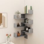 Étagères d'angle murales 2 pcs Sonoma gris 40x40x50 cm Bois – Image 6