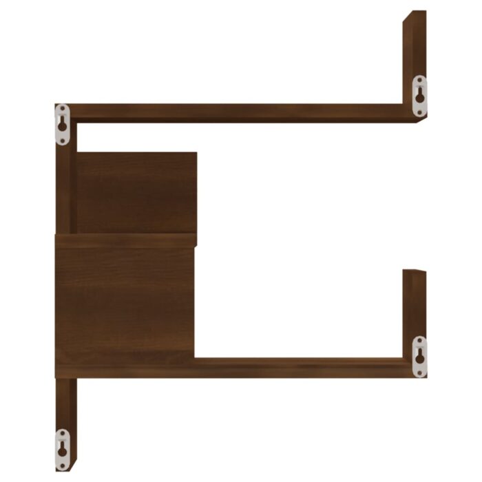 Étagère d'angle murale Chêne marron 40x40x50 cm Bois ingénierie – Image 2