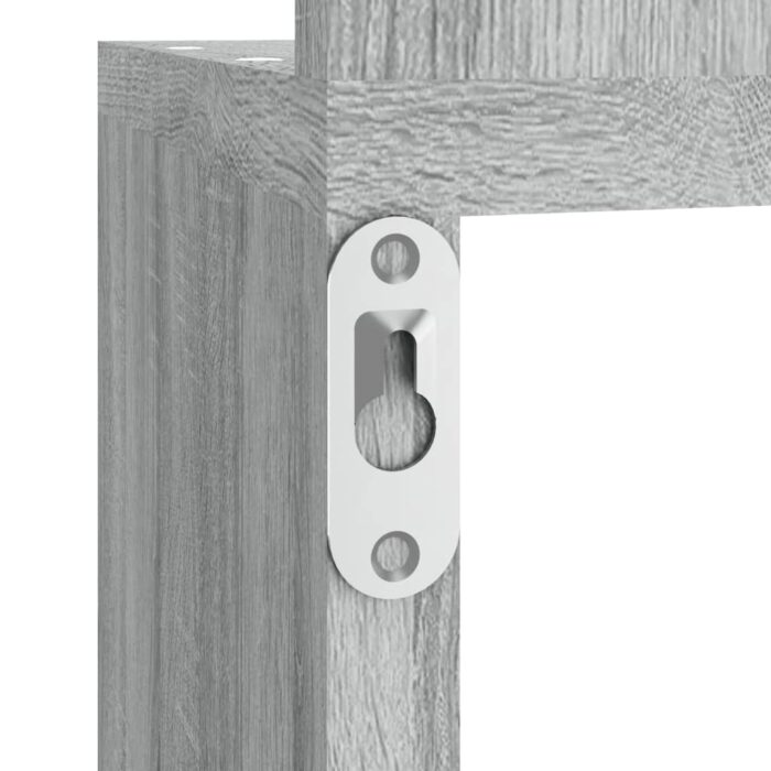 Étagère angle murale Sonoma gris 20x20x127,5 cm Bois ingénierie – Image 5