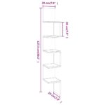 Étagère angle murale Sonoma gris 20x20x127,5 cm Bois ingénierie – Image 6