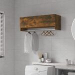 Garde-robe Chêne fumé 100x32,5x35 cm Bois d'ingénierie