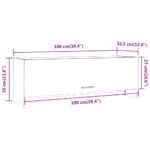 Garde-robe Sonoma gris 100x32,5x35 cm Bois d'ingénierie – Image 7