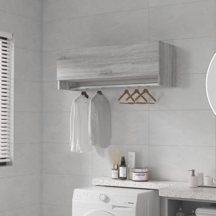 Garde-robe Sonoma gris 100x32,5x35 cm Bois d'ingénierie – Image 1
